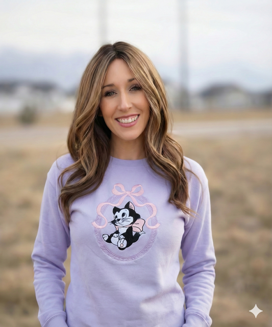 🐾 Figaro-Inspired Embroidered Sweatshirt 🐾