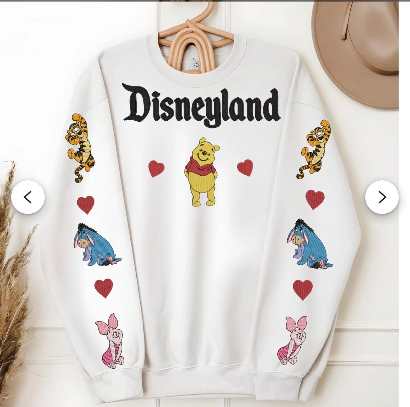 🍯❤️ Valentine Pooh-Inspired Embroidered Sweatshirt ❤️🍯